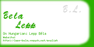 bela lepp business card
