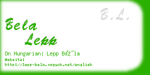 bela lepp business card